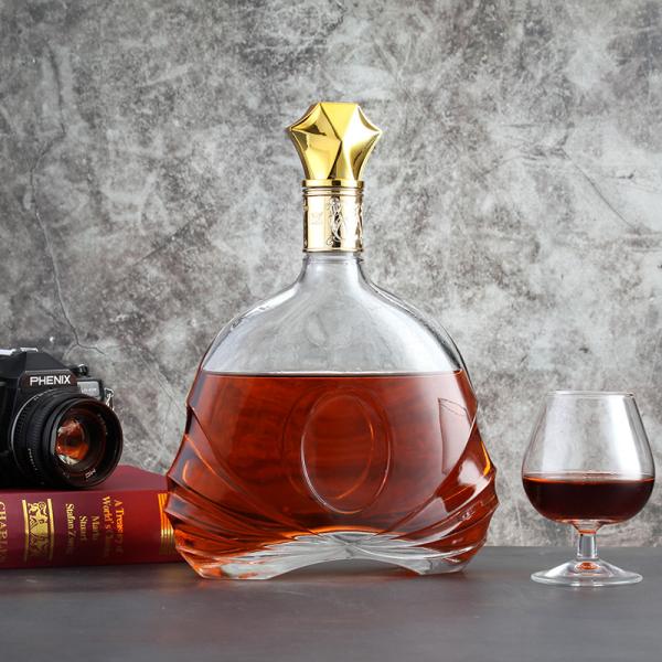 Rubber Stopper Glass Bottle for Hot Stamping Design 200ml 375ml 500ml Spirits