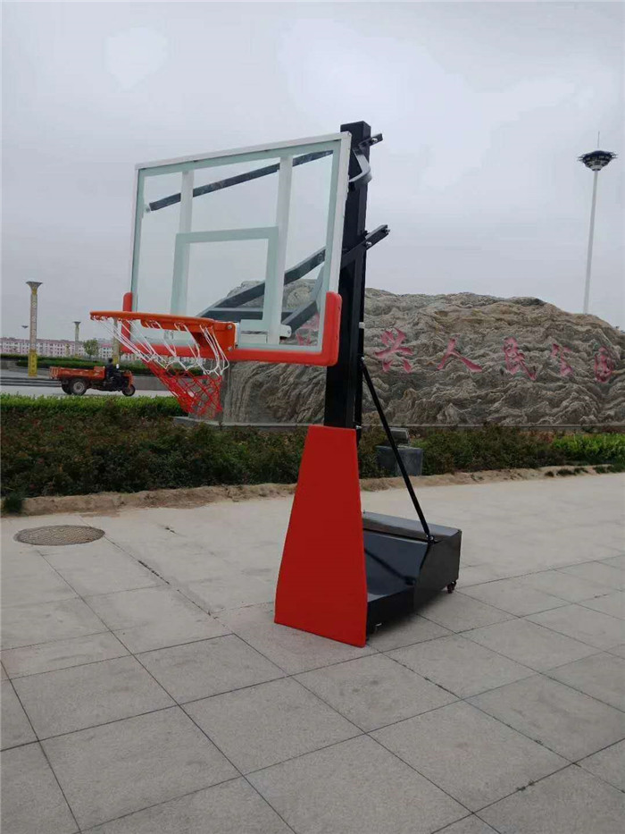 Manual Hydraulic Basketball Frame with 120*80cm Boards and 205-275cm Lifting Height