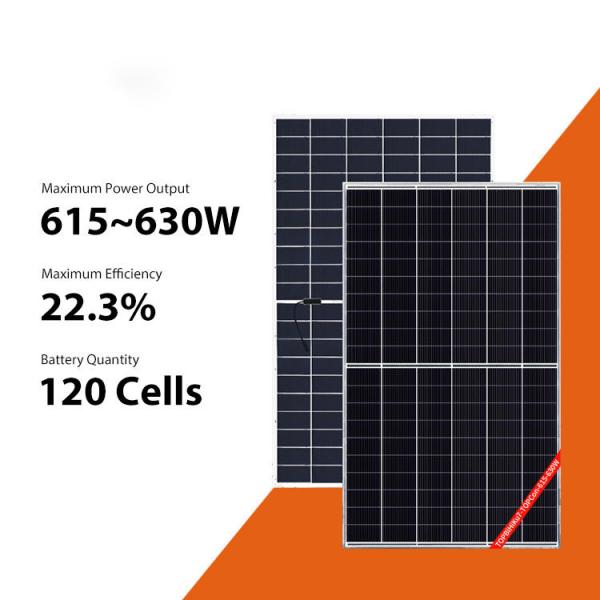 625W 630W Solar Photovoltaic Modules 615W 620W All Black High Efficiency Solar