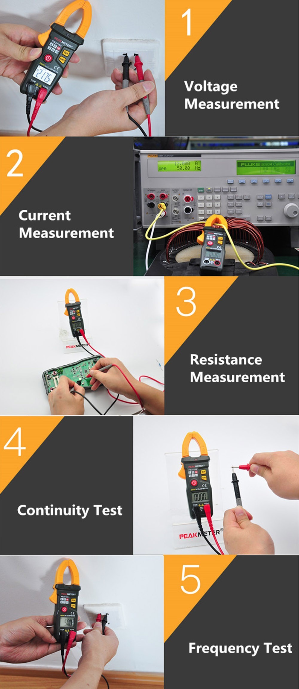 Hand - Held And Mini Size AC Digital Clamp Multimeter For Industrial Use