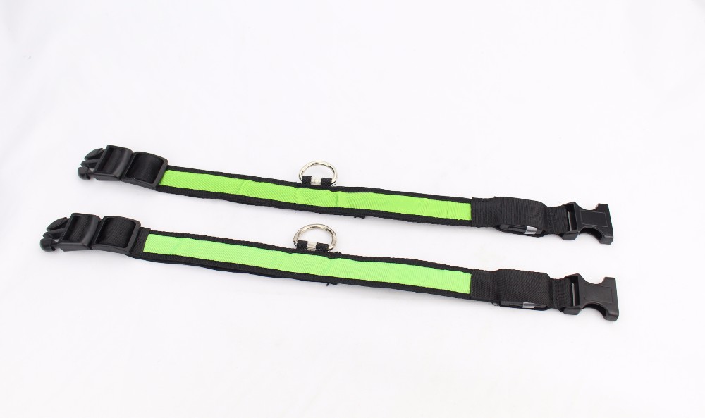 Polyester Adjustable Led Light- Up Pet Leash , Led Dog Light Collar