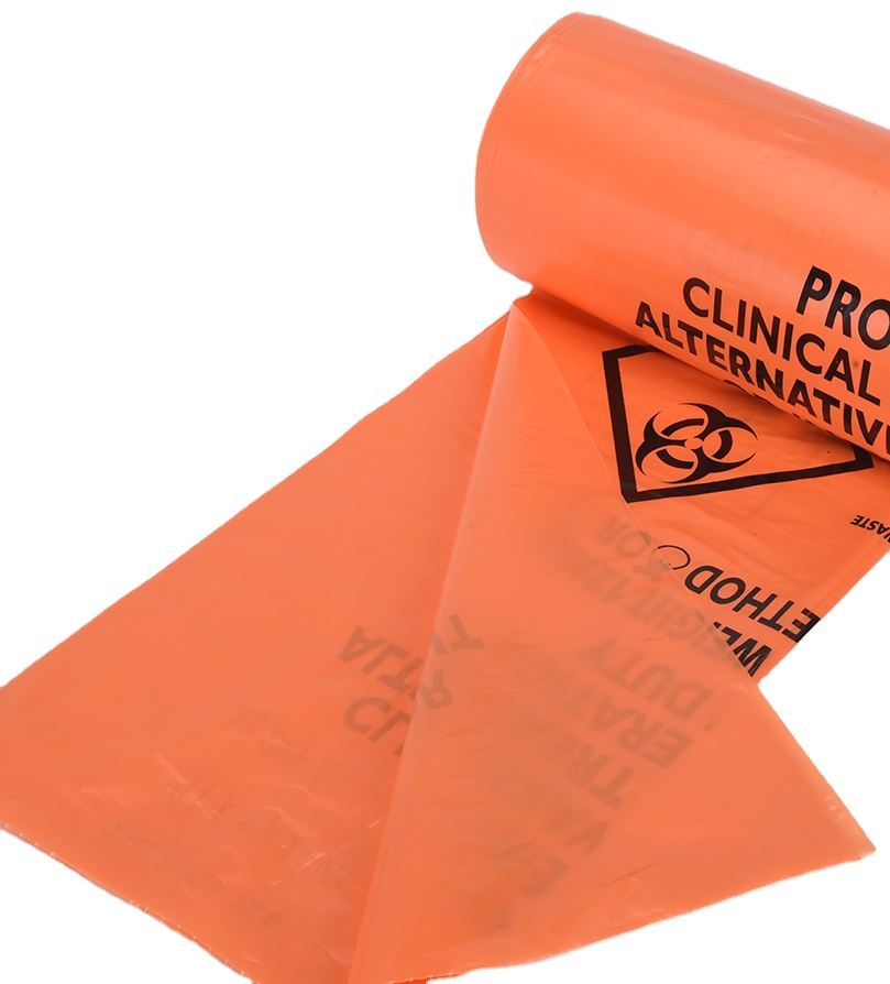 HDPE Small 5-30 Liter Portable Flat Mouth Medical Waste Bag for Household Products