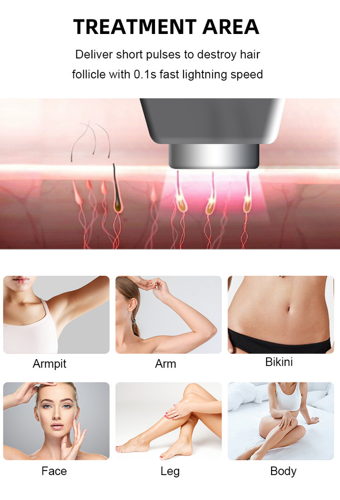 Permanent Hair Removal Nova Ice Diode Laser Machine 3 Wave 808nm