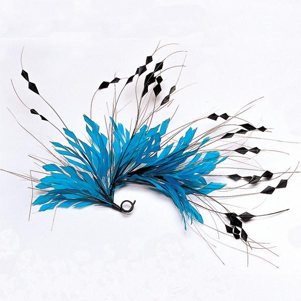 15*30 cm Millinery Supplies Goose Feather Flower Mount with Wire Accessory Dyed