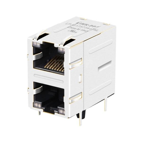 LPJG17577A47NL 1000 Base-T 2x1 Port RJ45 Magnetic Modular Jacks Yellow&Green