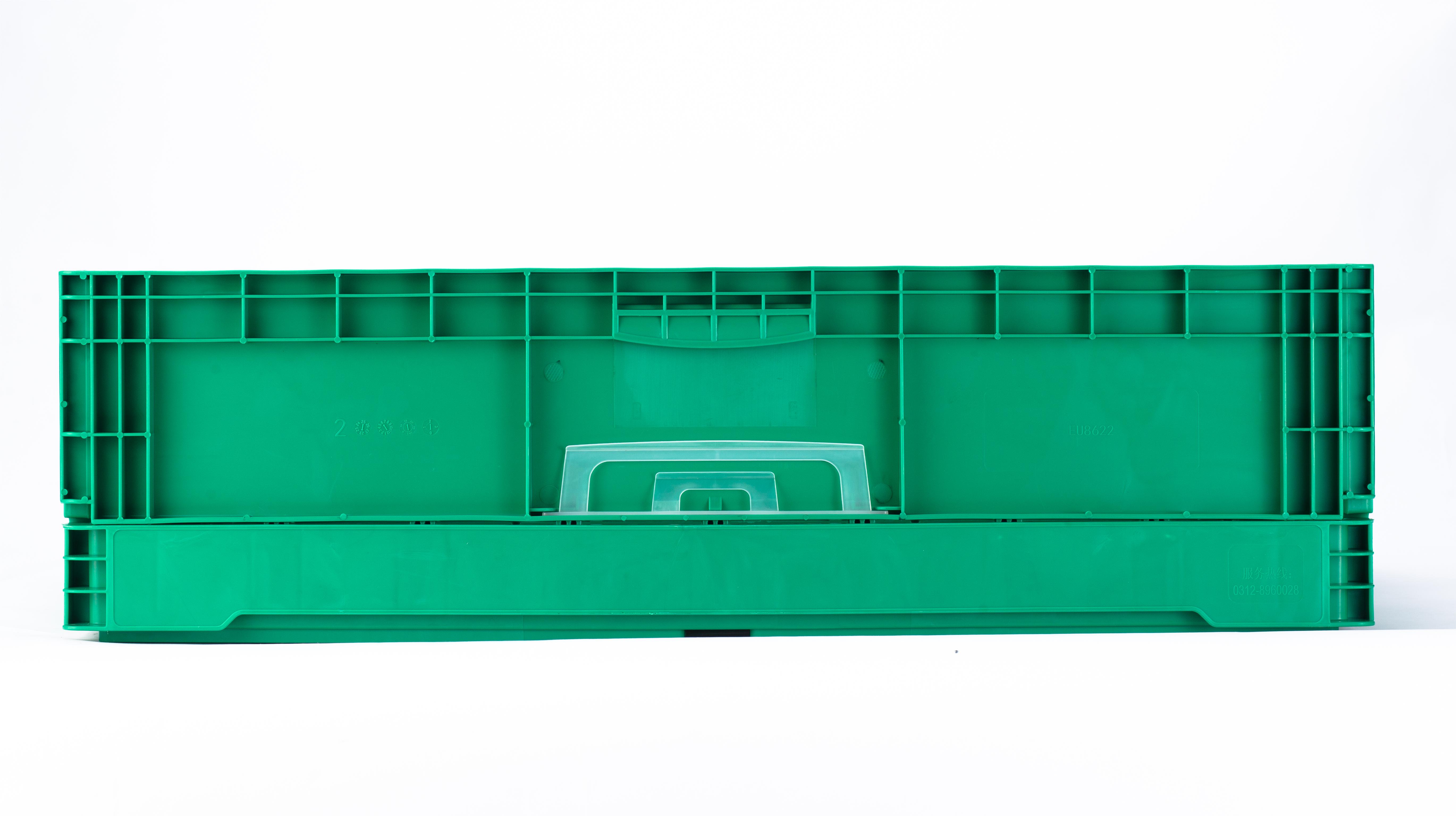 800x600x230mm Collapsible Plastic Vegetable Crate for Industrial Storage and Shipping