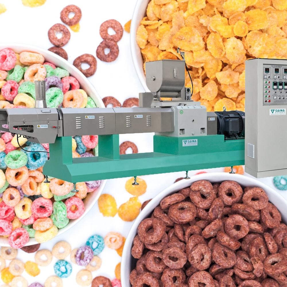 SS304 Corn Puff Production Line Corn Puff Snack Extruder Machine 88kw