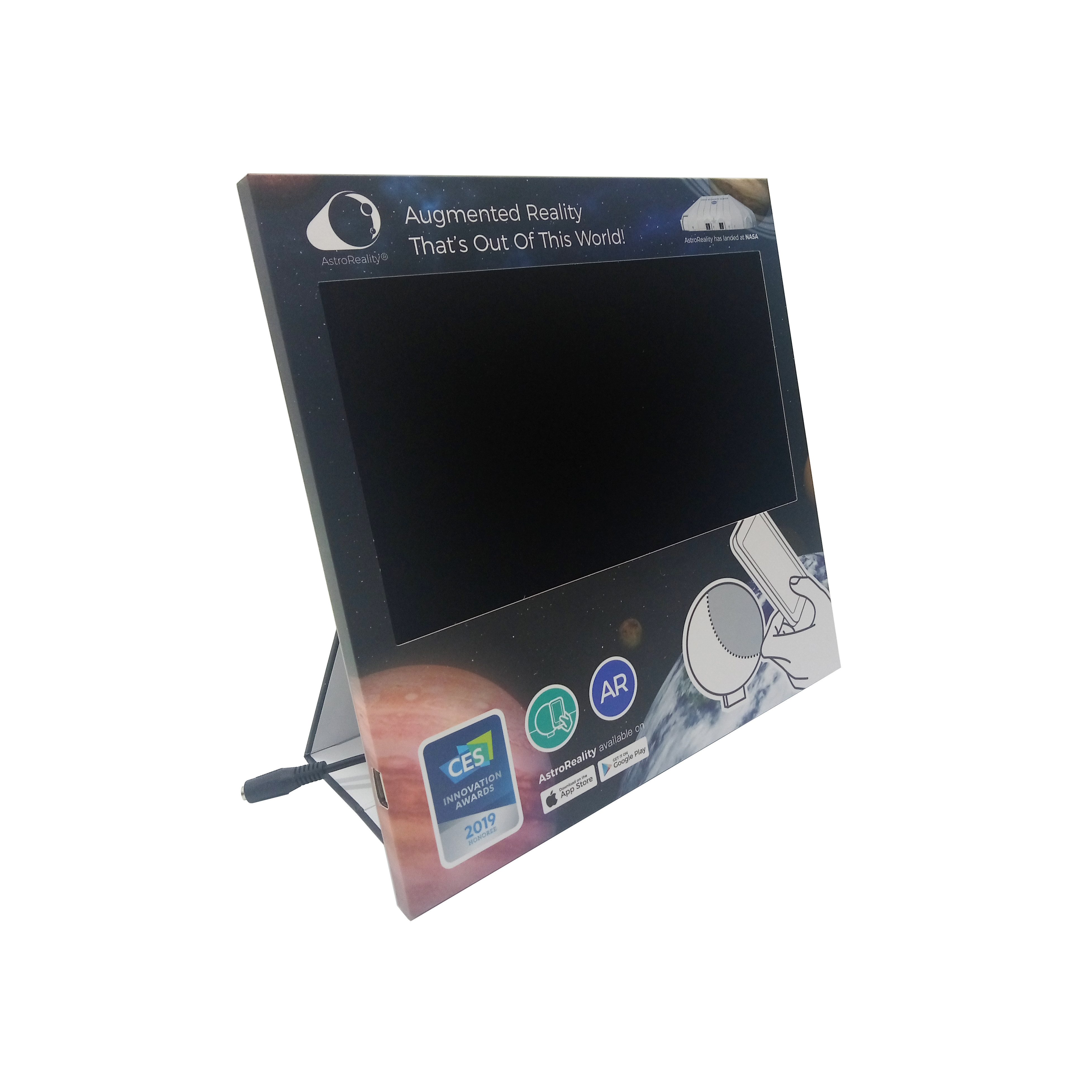 custom design retails video display monitor, counter pos with 10 inch monitor screen