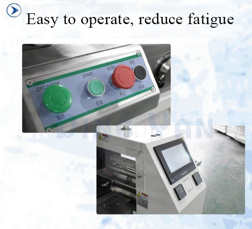 3 Servo Automatic Controlled Flow Pillow Biscuit Sugar Packing Machine Single Phase