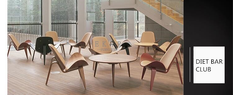 Italy Latest Design Solid Wood Home Coffee Shop Lounge Leisure Chair