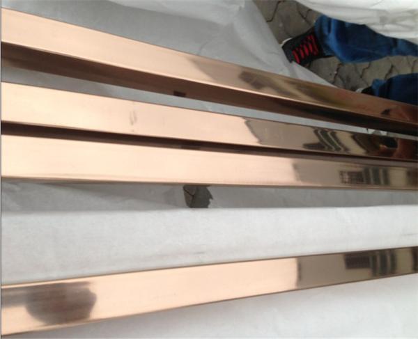Rose Gold Stainless Steel Pipe Tube Brushed Finish 201 304 316 For Handrail
