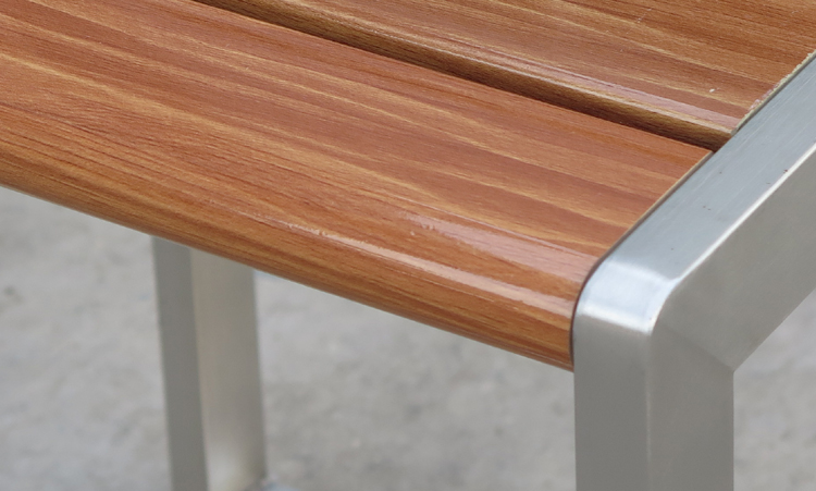 460X460X510mm Metal And Wood Garden Table