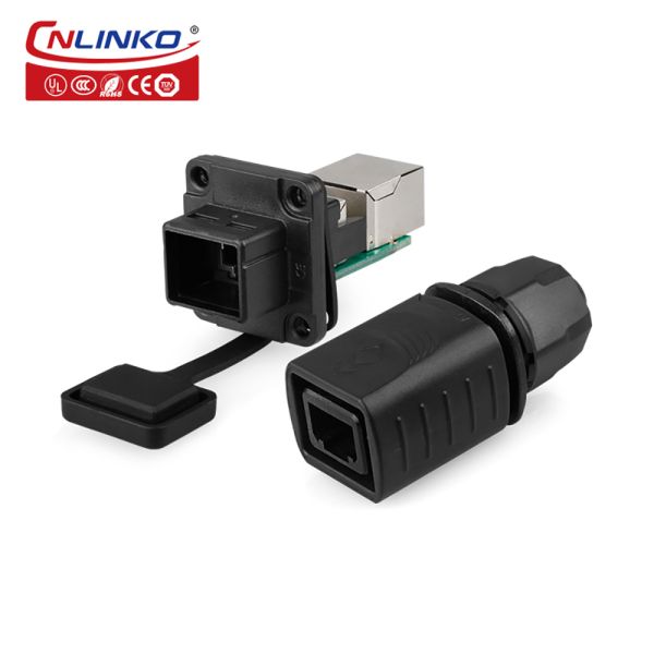 Quality IP67 Waterproof RJ45 Connector Plug to Socket Panel Mount Connector RJ45 Network Cable RJ45 Male Cat6 Connector for sale