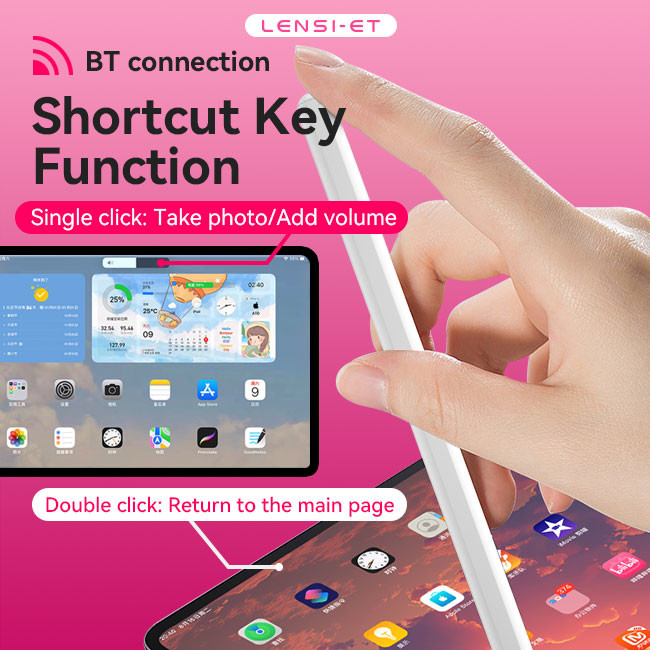 White Windows Tablet Stylus Pen Column Metal Stylus Touch Screen Pen