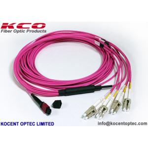 OM4 MPO MTP Fiber Patch Cord LC SC Connector 8 12 24 Core Pink Violet LSZH