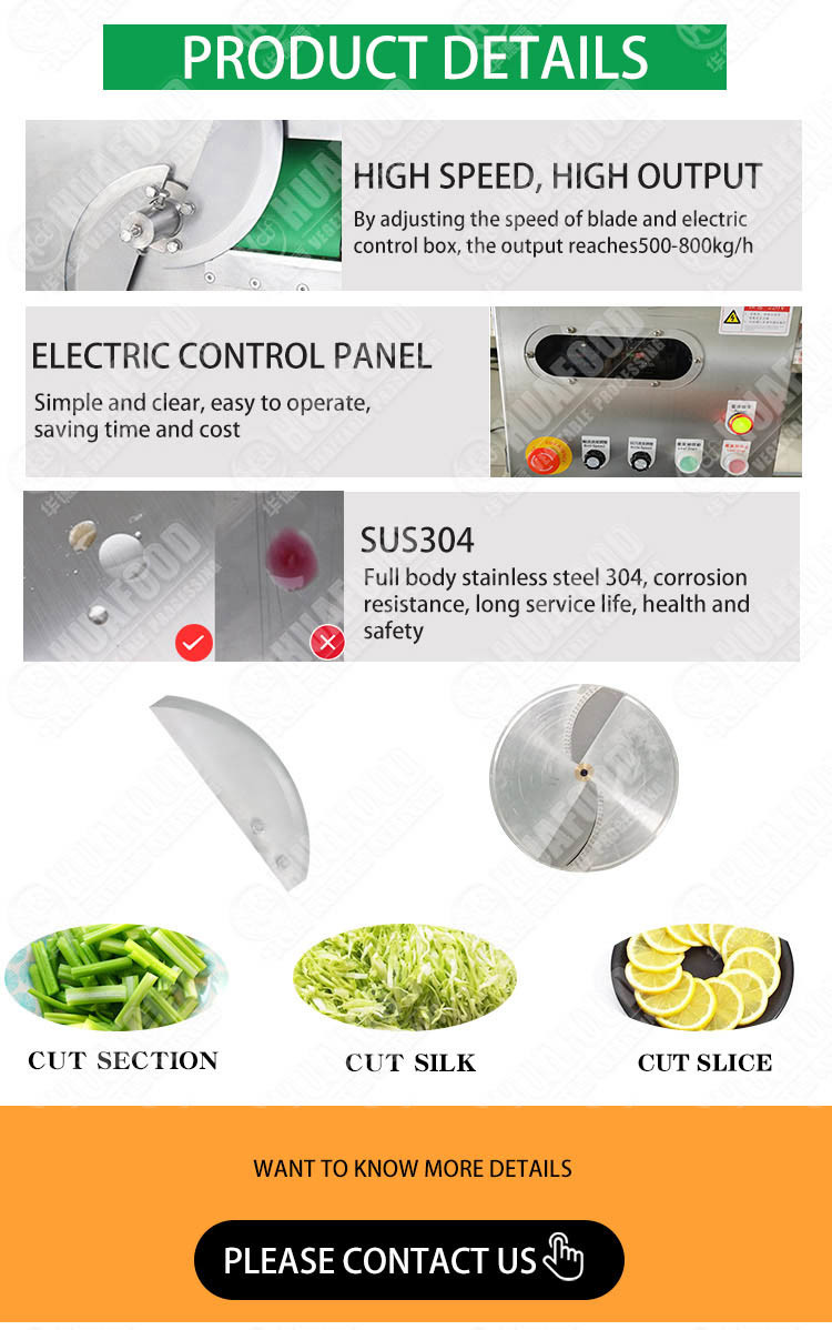 220v 50hz 0.37kw 500kg/H Vegetable Cutter Machine