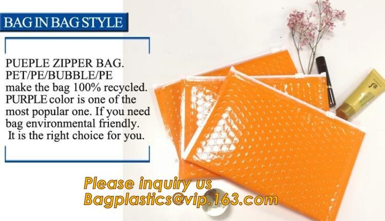 Custom Bubble Zip lockkk Packaging Bag Slider Padded Bag,Anti Shock Plastic PE Material Mailer Zip Lock Padded Bag /Slider