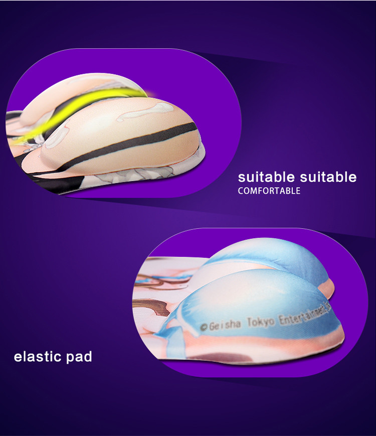 Optimal Size 3d Anime Mouse Pad Silicone Gel Wrist Rest Support Mousepad