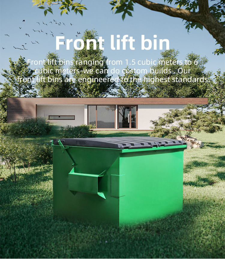 Offshore Boat Shaped Skip Sea Waste Oil Drilling Dumpster Rubbish 6m Skip Bin Bucket Skip