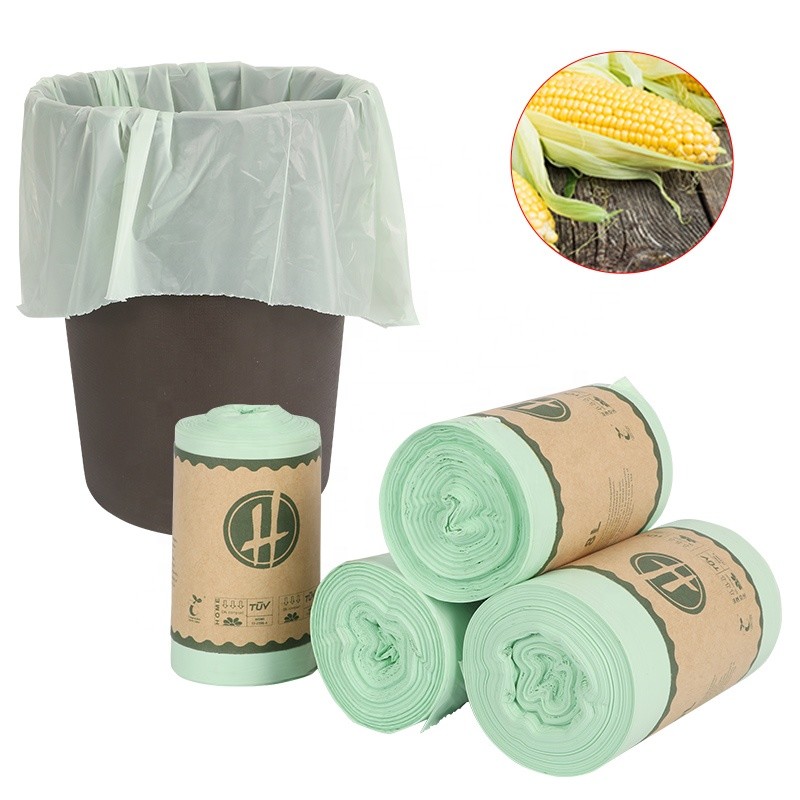 Compostable Biodegradable Plastic Garbage Bags Eco Friendly Cornstarch