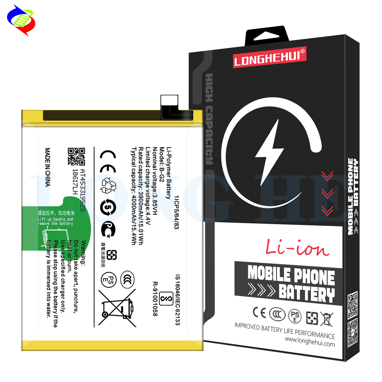 VIVO V15 Battery 4000mAh B-G2 1819 Mobile Phone Battery for Rechargeable Batteries