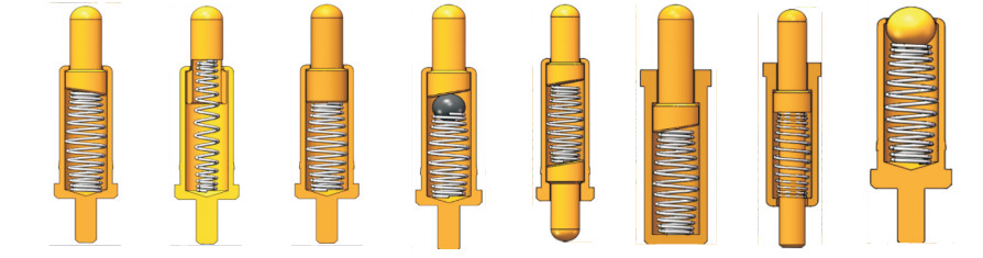 Brass Spring Contact Probe 1A Spring Loaded Probes Doule Head For LED