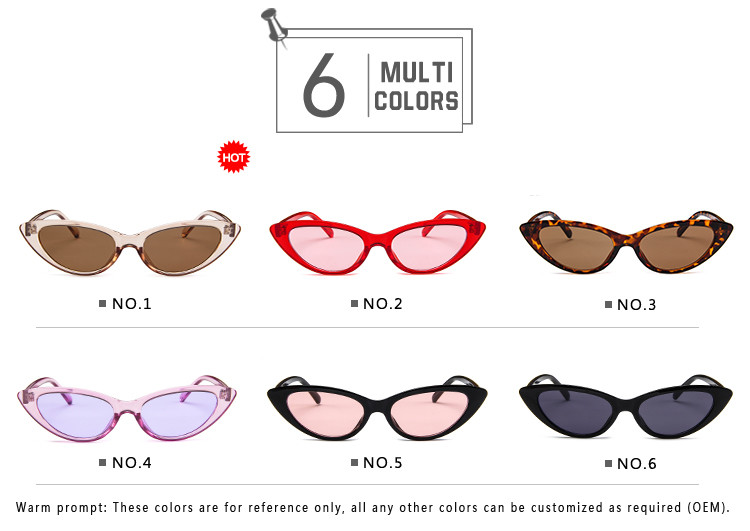 BSCI Small Frames Black Cat Eye Sunglasses Promotion Sunglasses With Logo