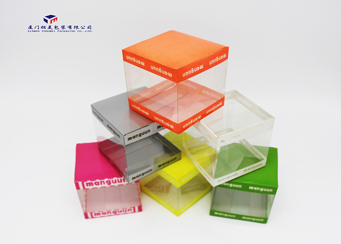 Offset Printing Square Clear PVC Packaging Boxes Plastic Gift Box OEM / ODM Service