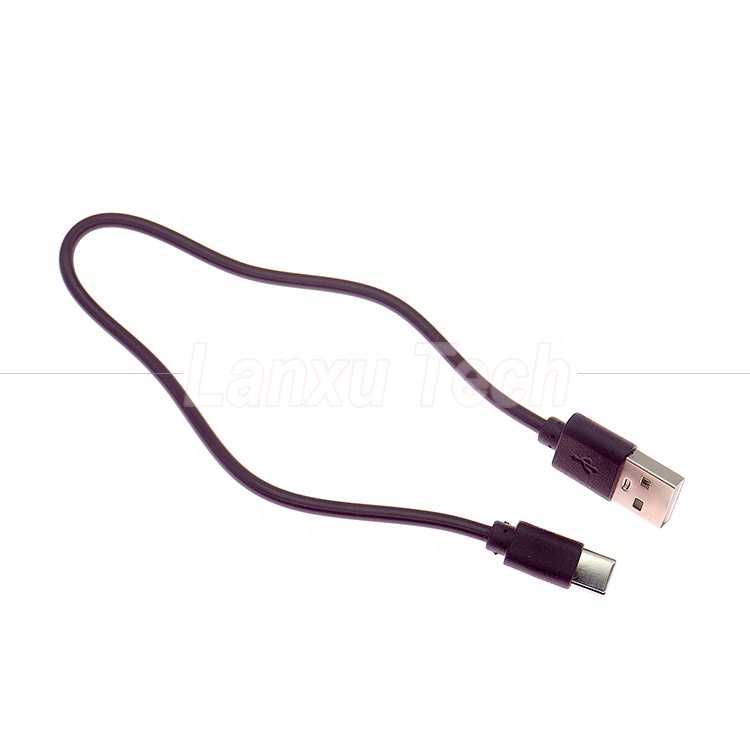 Short Fast Charging Only 1A 2A USB to Type C Charger Cable for Power Bank Fan