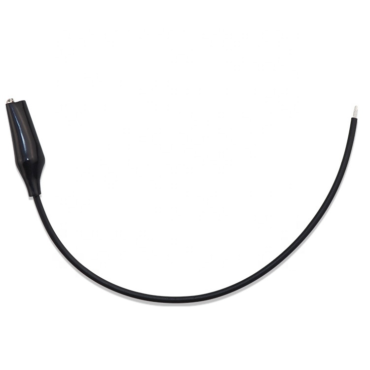 Black Red Single Alligator Clip Test Power Cable