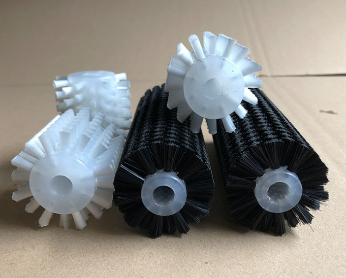 Customized Special Industrial Cylindrical Roller Brush , Spiral Brush For Dusting Customized Color