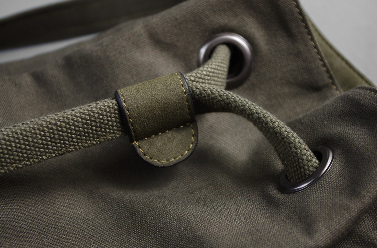 Environmentally Friendly Waterproof Drawstring Bag Army green Medium Size