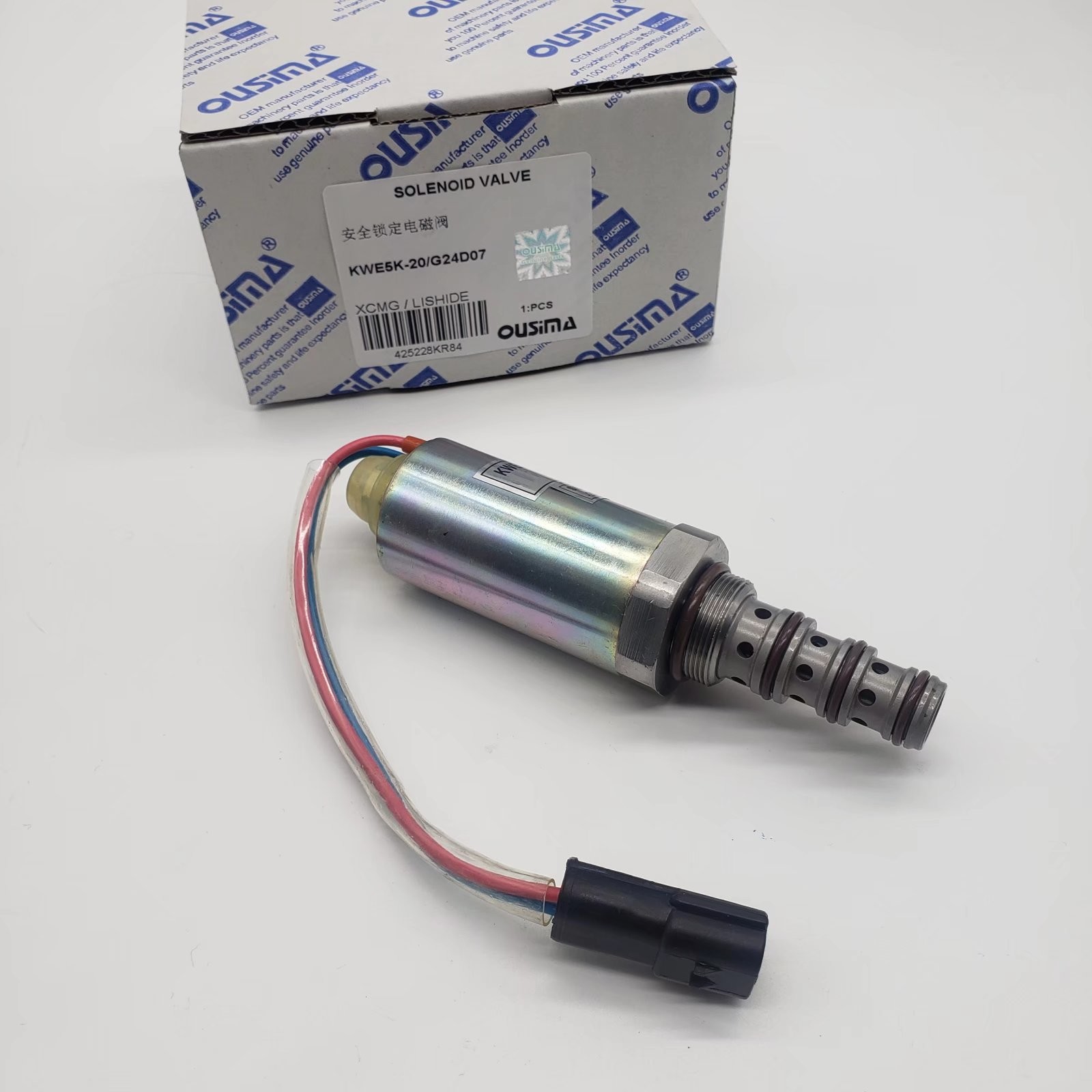 XCMG Excavator Solenoid Valve , Safety Lock Valve KWE5K-20 G24D07