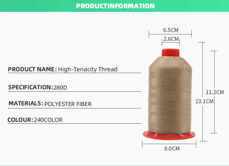 OEM ODM Accepted 4ply High Tenacity Polyester Bonded Thread for Shoes