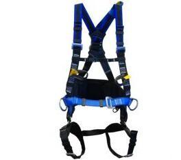 China Blue Multi Point Full Body Safety Harness , Climbing Body Harness With Rescue Strap on sale