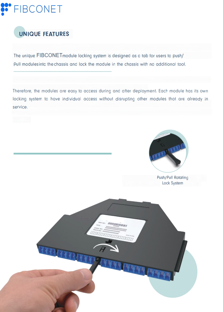 19-Inch High Density 144 Core 1U 96 Port ODF Fiber Optic Patch Panel for FTTH Network