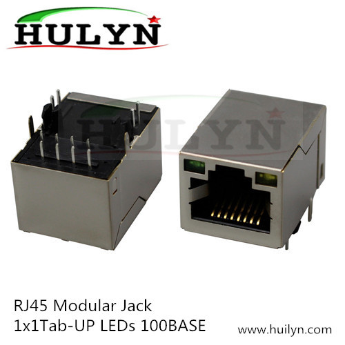  Shielded RJ45 Modular Jack Connector, Through Hole Type,with LED Manufactures