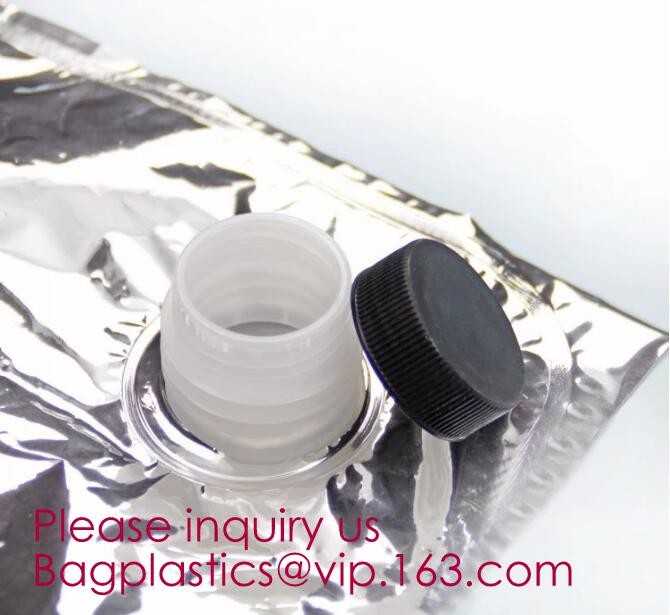 2L 3L 5L plastic valve wine bag in box water dispenser laminated aluminum bib bag in box wine dispenser bag bagease pack