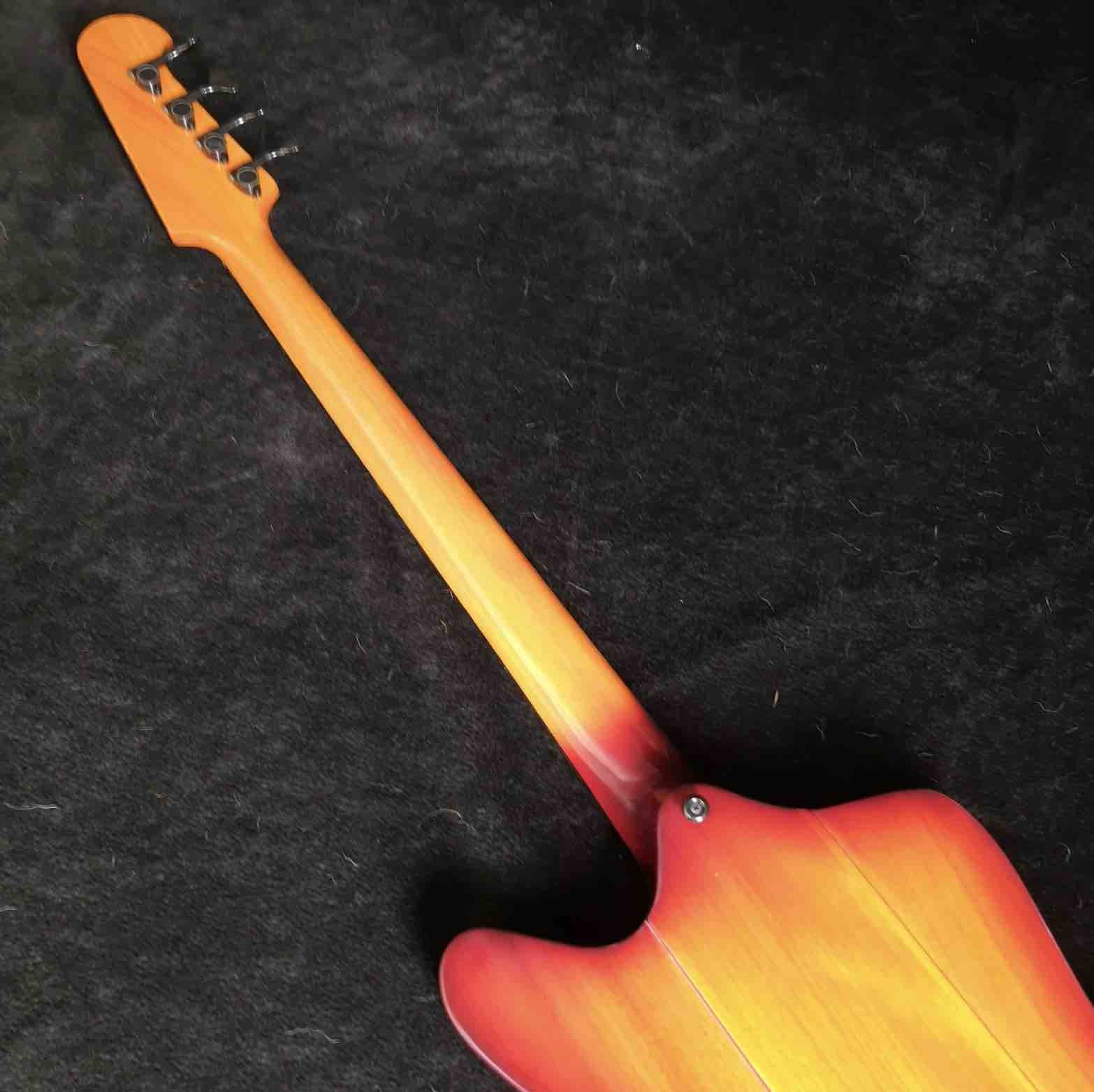 Custom 4 Strings Electric Bass Guitar with White Overlay Mahogany Body Neck Rosewood Fingerboard Custom Logo is OK