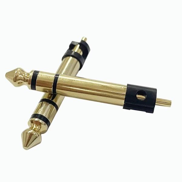 Gold Plated 6.35mm Stereo 3 Poles Stereo Audio Male Connector Audio Microphone