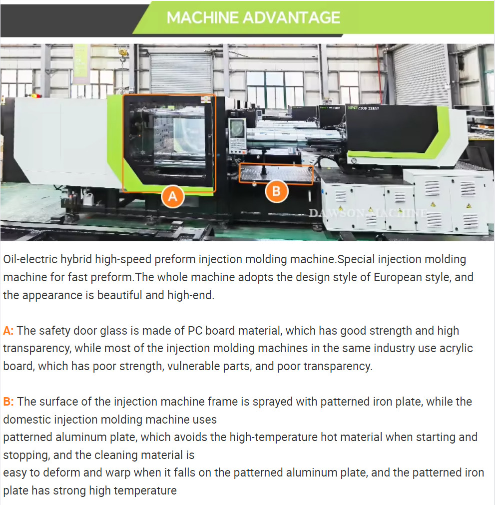 Premium Quality Energy Saving Reliable PET Pesticide Preforms Injection Molding Machine