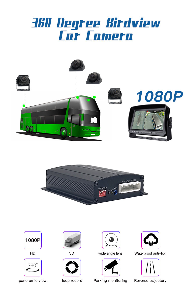 64GB TF Card 9 Inch Backup Camera Monitor For Camper Trailer And Truck OEM