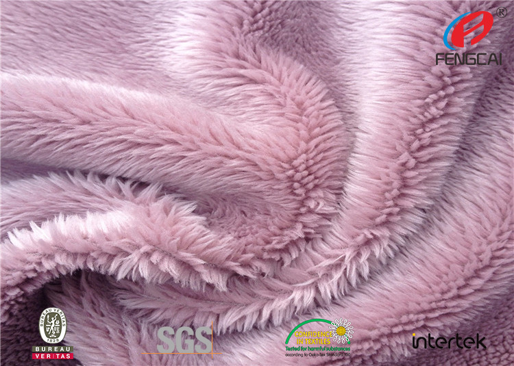 150cm Width Super Soft Minky Plush Fabric , 100% Polyester Velvet Fabric