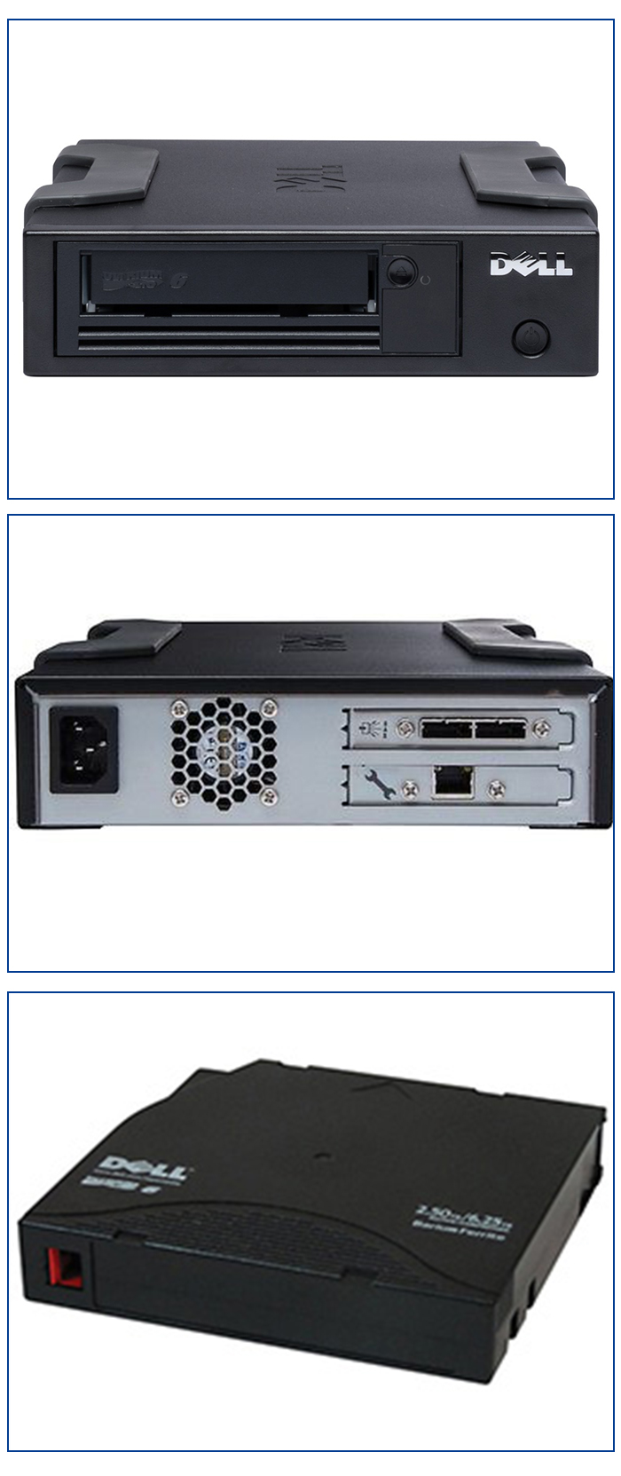 External Drive 2.56" x 8.74" x 12.87" PowerVault LTO Tape Drives with RJ-45 Port