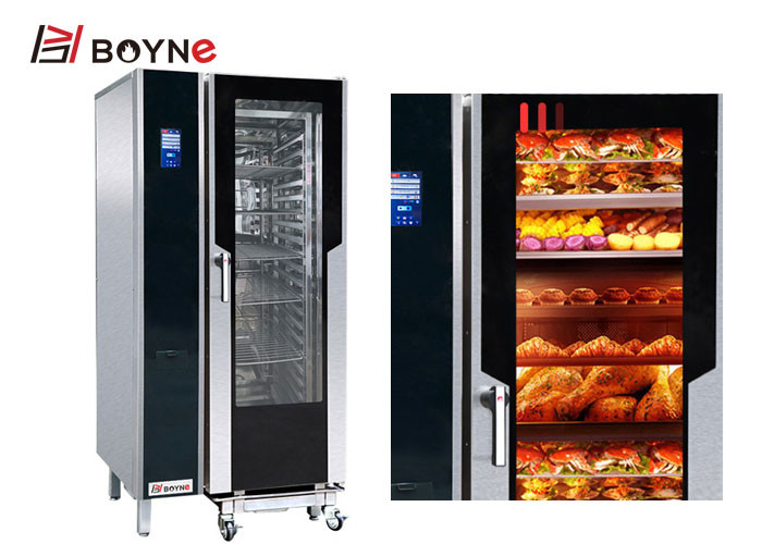 Commercial Kitchen Cooking Equipment 20 Layers Stainless Steel Touch Screen Version Electric Combi Oven