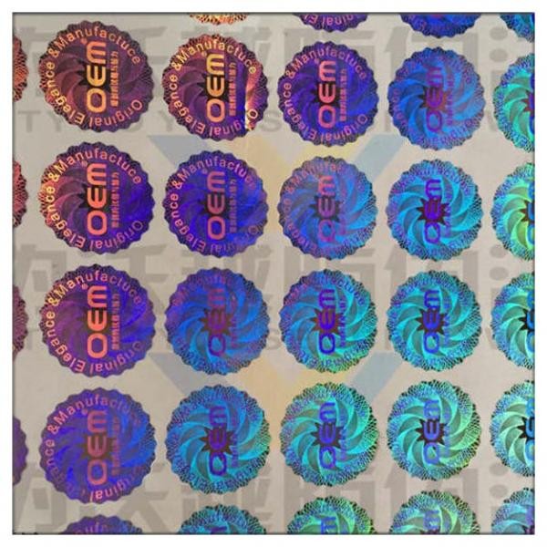 Anti Counterfeit Gold And Silver Security Hologram Stickers