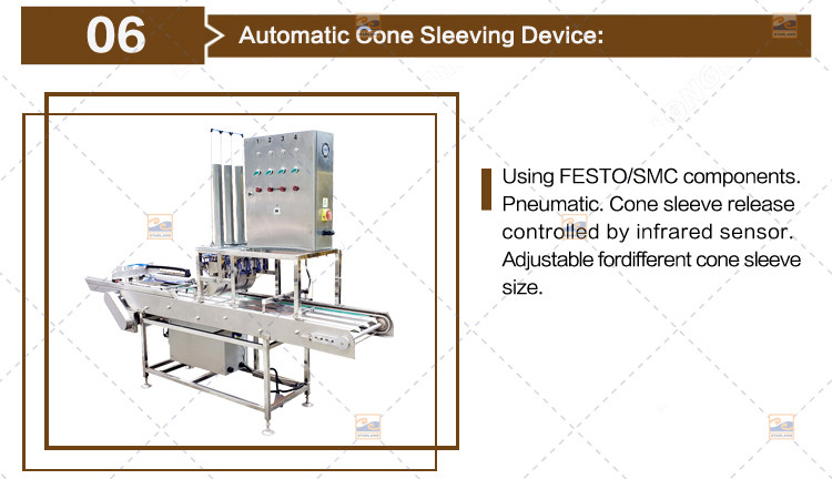 Flexible 35 Baking Plates 5m Long Wafffle Cone Machine