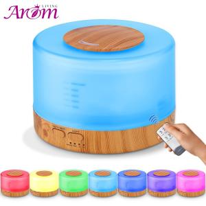  500ml Remote Control Aroma Essential Oil Diffuser Ultrasonic Air Humidifier with 4 Timer Settings Manufactures