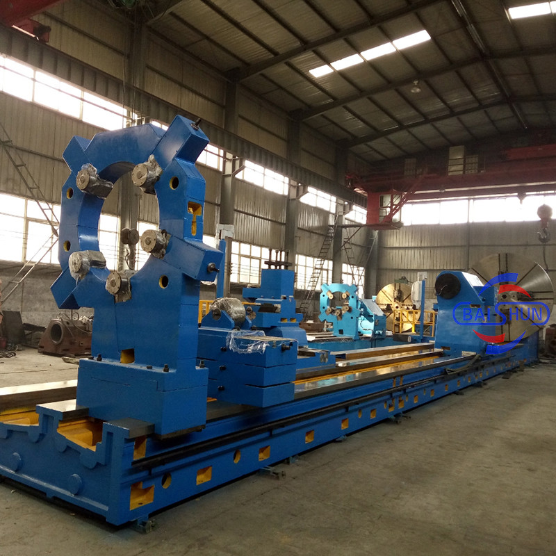 Industrial 40Ton 75Ton Load Heavy Duty Large Diameter Horizontal Lathe Machine Turning
