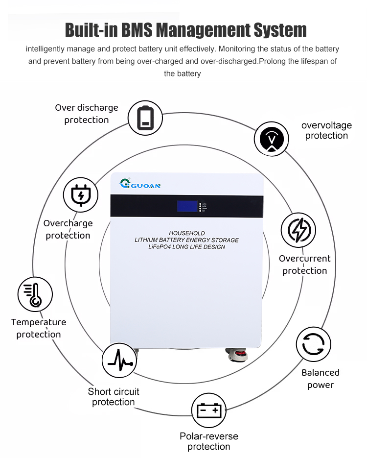 Standalone Lithium Ion Powerwall Solar Energy Storage Battery 51.2V 400Ah